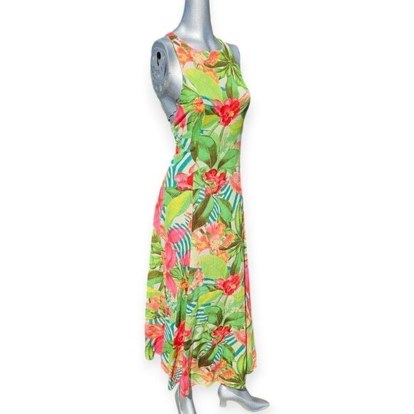 Farm Rio Tropical Flower Maxi Dress Small - Picture 1 of 12